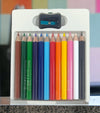DOMS Colour Pencils (Pack of 12 Assorted Brilliant Shades) – Premium Smooth-Glide Drawing Pencils for School Students & Hobbyists, Includes 1 Free Sharpener