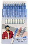 Hauser Germany Auto-Click Ball Pen (Black Ink) – Retractable Ultra-Smooth Ballpoint Pen for School & Office