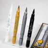 Butterflynwhisper Dual Tip Acrylic Marker Set – Black, Gray & Gold Paint Pens for Art & DIY Crafts