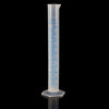 Lunkol 100 ml Plastic Graduated Measuring Cylinder – Shatterproof Polypropylene Volumetric Cylinder with Blue Printed Scale & Hexagonal Base