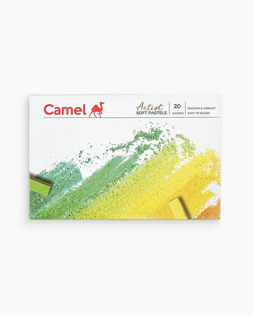 Camel Artist Soft Pastels – Set of 20 Assorted Shades | Smooth, Vibrant & Easy-to-Blend Pastel Sticks