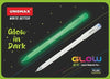 Unomax Glow 2X Liquid Ballpoint Pen (Blue Ink, Pack of 10) – Glow-in-the-Dark Body Pen with Jet Ink Technology