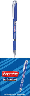 Reynolds Liquiflo Ball Pen (Blue Ink) – Ultra-Smooth Writing Ballpoint Pen with Comfortable Soft Grip