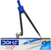DOMS 360° Self-Centering Metal Compass - Precision Geometry Tool