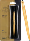 Parker Galaxy Gold Roller Ball Refillable Pen – Premium Executive Smooth Writing Pen for Office & Gifting