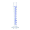 10 ml Graduated Glass Measuring Cylinder with Hexagonal Base & Printed Blue Scale – High-Precision Laboratory Volumetric Glassware