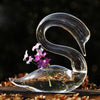 Transparent Glass Swan Showpiece – Romantic Valentine & Wedding Gift Home Decor Ornament
