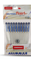 Unomax Geltron Pearl Gel Pen (Blue Ink, Pack of 10) – Smooth Writing Waterproof Ink Gel Pens with Pearl Body