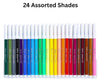 DOMS Sketch Max Water Colour Pens (Pack of 24 Assorted Brilliant Shades) – Premium Student Sketch Markers with Unique Push-Resistant $\varnothing$ 2.5mm Fiber Tips and Slotted Organizer Tray