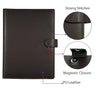 A4 Economy Conference Folder File with Magnetic Lock – Executive Office Document Holder for Meetings & Business Use (Black, 12.5 x 9.75 Inch)