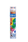 DOMS 12 Colour Pencils Round Tin Pack – Premium Coloring Pencils Set for Kids & Students