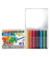 DOMS Super Soft Colour Pencils (Pack of 24 Assorted Brilliant Shades) – Premium 3.8mm Artist-Grade Core, Smooth-Sharpening Soft Wood Casing, Housed in a Protective Metal Tin Container
