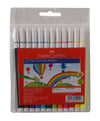 Faber-Castell Premium Fibre-Tip Colour Markers (Pack of 12 Assorted Shades) – Washable, Non-Toxic Sketch Pens with Child-Safe Ventilated Caps