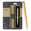 Parker Vector Gold Ball Pen (Gold Trim) – Premium Gold-Plated Refillable Ballpoint Pen with Gift Tin Case
