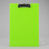 Angel Unbreakable Transparent Plastic Exam Pad in Neon Green with Strong Metal Clip