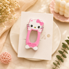 Kitty Hair Pin Pink Color with Mirror – Cute Cartoon Hair Accessory for Girls