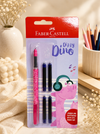 Faber-Castell Dizzy Dino Fountain Pen with 4 Refill Cartridges – Kids Writing Pen Set