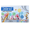 Doms 12 Shades Wax Crayons | Smooth & Even Shading | Bright & Playful Colors