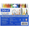 Doms Extra Long Wax Crayons With 1 Silver Crayon, 17 pcs