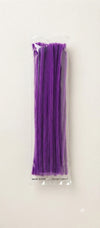 Premium Velvet Craft Pipe Cleaners – High-Density Flexible Fuzzy Chenille Stems for DIY Art Projects, School Modelling, and Creative Hobby Crafts (Deep Purple Pack)