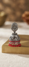 Traditional Statement Jhumka Earring Combo for Women (Pack of 2 Pairs) – Vibrant Multi-Color Meenakari Kundan Domes & Festive Oxidized Silver Tribal Elephant Bell Drops Edumartplus
