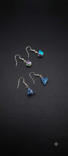 EdumartPlus Holographic Iridescent Crystal Beaded Butterfly Necklace & Matching Earring Combo Pack for Women & Girls (Set of 2 Complete Jewelry Sets – Sapphire Blue & Unicorn Rainbow Variants)