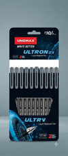 Unomax Ultron 2X Liquid Ballpoint Pen (Black Ink, Pack of 10) – Smooth Liquid Ballpoint Pen with Jet Ink Technology & 2X Writing Length