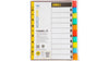 World One Divider-Z 5 Separators A4 – Multi-Section Document Divider File for Office, School & Project Organization