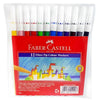 Faber-Castell Premium Fibre-Tip Colour Markers (Pack of 12 Assorted Shades) – Washable, Non-Toxic Sketch Pens with Child-Safe Ventilated Caps