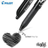 Pilot FriXion Clicker 0.7mm Black Erasable Gel Rollerball Pen Retractable