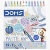 DOMS Super Soft Tip Pastel Shades Brush Pen Set – Smooth Blending Calligraphy & Coloring Pens for Students & Artists