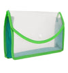 WORLDONE DC245 Premium Clear Document Bag – High-Capacity Translucent Polypropylene Envelope Pouch with Reinforced Fabric Stitched Borders & Expanding Box Gusset (Single Piece)