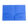 WORLDONE Premium Royal Blue A4 Twin-Pocket Presentation File Folder – Flexible Polypropylene Document Portfolio with Dual Internal Pockets and Integrated Business Card Die-Cut Slots (Single Piece)
