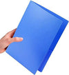 WORLDONE Premium Royal Blue A4 Twin-Pocket Presentation File Folder – Flexible Polypropylene Document Portfolio with Dual Internal Pockets and Integrated Business Card Die-Cut Slots (Single Piece)