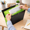 Worldone On Deck Portfolio (Radiant Series) – Premium A4 Expanding File Organizer with 6 Color-Coded Tab Pockets, Custom Index Divider System, and Secure Snap Band Closure