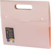 Worldone Soft & Subtle Series 6-Pocket Expanding File (Model FL016) – Premium A4 Accordion Document Case with Built-In Carry Handle, Dual Snap-Button Locks, and Moisture-Resistant Pastel Finish