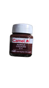 Camel Premium Acrylic Colour (Vandyke Brown - Shade 446, 15ml) – Deep Earthy Brown, Multi-Surface, High-Gloss Quick-Drying Paint for Canvas, Wood, Terracotta, and Fabric Crafts