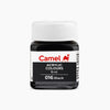Camel Premium Acrylic Colour (Black - Shade 016, 15ml) – Jet Black, High-Opacity Multi-Surface Hobby Paint for Outlining, Shading, Canvas, Wood, Terracotta, and Fabric Crafts