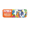 Love-Art Ultra Bright Poster Colours Set – Ready-to-Use, Easy-to-Blend Paint Kit with 12 Vivid Shades & Built-In Mixing Palette Lid (Snap-Lock Travel Container)