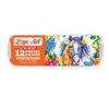 Love-Art Ultra Bright Poster Colours Set – Ready-to-Use, Easy-to-Blend Paint Kit with 12 Vivid Shades & Built-In Mixing Palette Lid (Snap-Lock Travel Container)