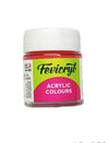 Fevicryl Premium Acrylic Colour (Coral Red - Shade 34, 15ml) – Radiant Warm Salmon and Tropical Pink-Red Tone, High-Opacity Multi-Surface Hobby Paint for Canvas, Wood, Terracotta, and Fabric Crafts