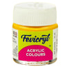 Fevicryl Premium Acrylic Colour (Lemon Yellow - Shade 11, 15ml) – Radiant Citrus and Highlight Tone, High-Opacity Multi-Surface Hobby Paint for Canvas, Wood, Terracotta, and Fabric Crafts