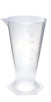 125 ml Graduated Conical Measuring Jar / Ounce Glass with Pour Spout & Hexagonal Base – Medical, Pharmacy & Laboratory Grade
