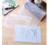 WORLDONE Premium Frosted Document Bag – High-Clarity Translucent Polypropylene Envelope Folder with Secure Snap Button Closure, Available in Horizontal (Landscape) & Vertical (Portrait) Layouts (Single Piece)