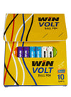 Win Volt Ball Pen (Blue Ink, Pack of 10) – Smooth Flowing Ballpoint Pens with Vibrant Body Designs