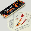 Love-Art Maxx Mathematical Drawing Instruments Geometry Box - Premium Tin Case