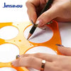 Jinshihou Drawing Template No. 25 – Multi-Shape Geometry & Design Stencil for Students & Designers