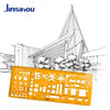 Jinshihou Drawing Template No. 25 – Multi-Shape Geometry & Design Stencil for Students & Designers
