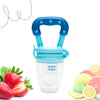 Mee Mee Premium Baby Fruit Nibbler and Fresh Food Feeder Combo Pack – Includes 1 Red/Blue Easy-Grip Teething Ring & 1 Extra Replacement Silicone Mesh