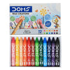 DOMS 12 Shades Wax Crayons – Smooth Coloring Crayons for Kids with Bright & Even Shading